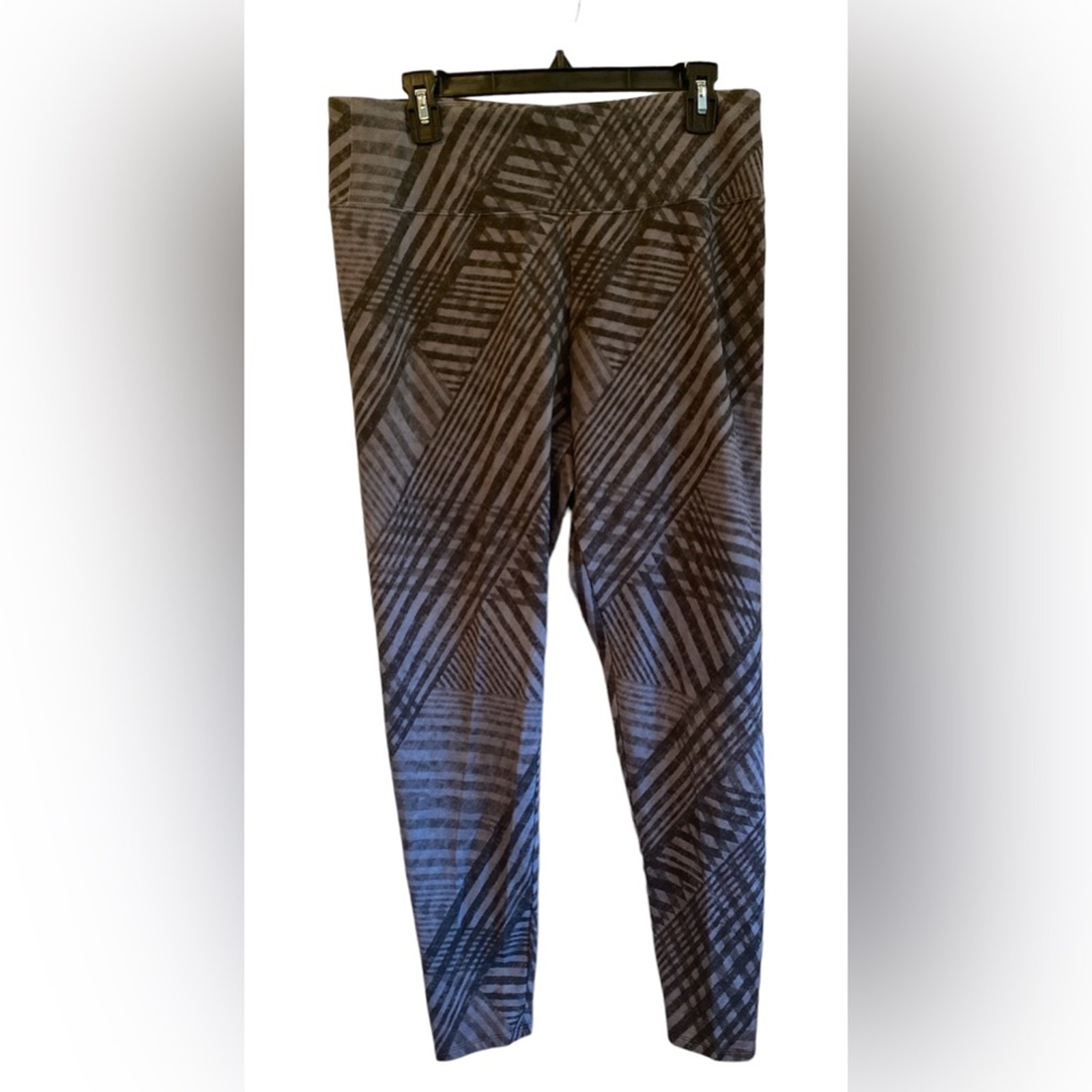 Soft Surroundings Women’s Size L Black And Gray Print Leggings